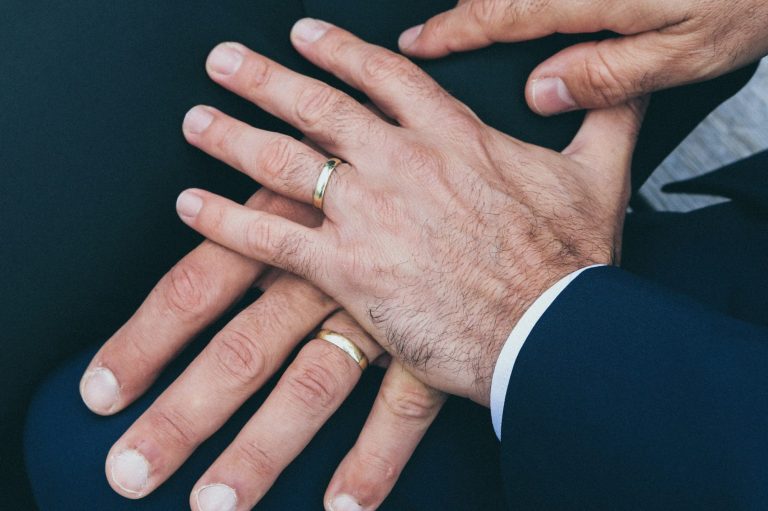 LGBT marriage - Two hands